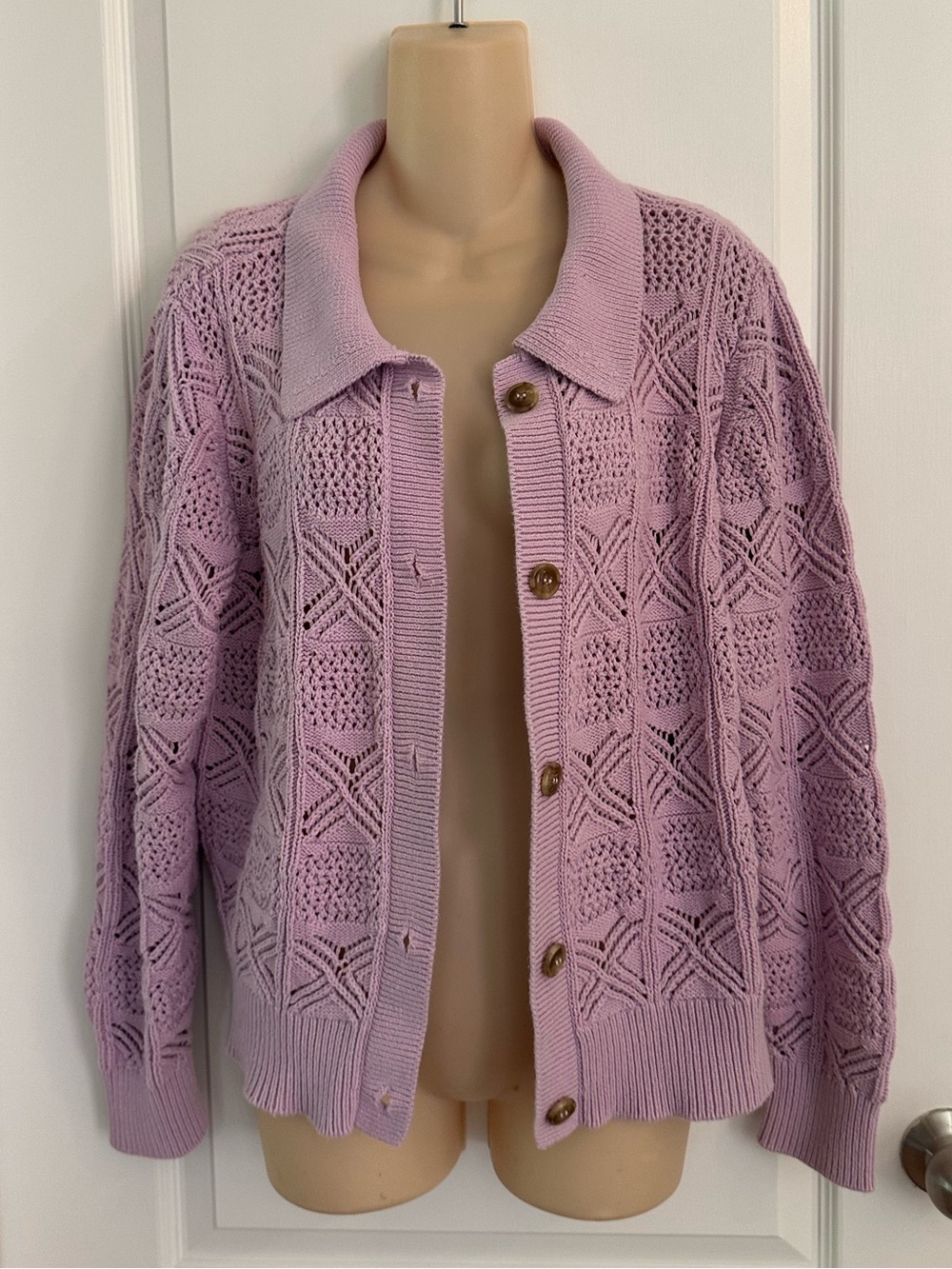 Rachel Zoe Lavender Open Knit
Cardigan